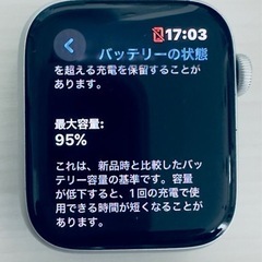 美品 Apple Watch SE GPS 44mm シルバー バッテリー最大容量95 