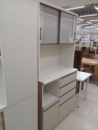 *お値段見直しました★ジモティ割あり★ NITORI 食器棚 ホワイト W100×D50×H206 クリーニング済み TC2636