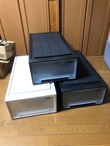 浅型押入れ収納ケース3点 セット\n