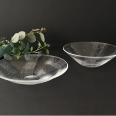 栗原志歩さん ガラス皿4枚セット 浅泡鉢