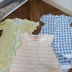 ベビー服　カバーオール3枚とボディシャツ4枚　80センチ　