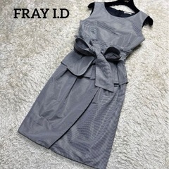 FRAY I.D ノースリーブ 膝丈ワンピース ギンガムチェック...