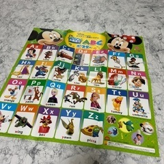 新品 ディズニー英語システム　お風呂ポスター