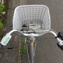 ★エネループバイク・26インチ電動ハイブリッド自転車・CY-SPF226A・内装3段変速 シルバー LEDライト 