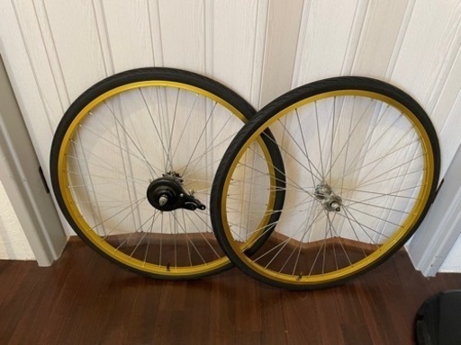 【新品】　自転車　ホイール　26×1  3/8   完組