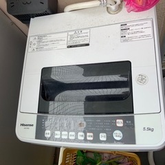 ハイセンス　　洗濯機　5.5  無料
