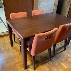 ダイニングテーブル、椅子セット（コタツ仕様）