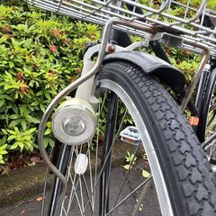 リサイクルショップどりーむ天保山店 No19204 自転車 黒銀 ライト付き