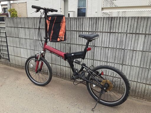 折り畳み自転車　20インチ前後サス付き　ドッペルギャンガーバッグ付き