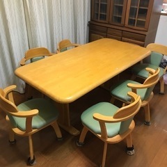 4/30まで☆家具 ダイニングセット☆テーブル1椅子6
