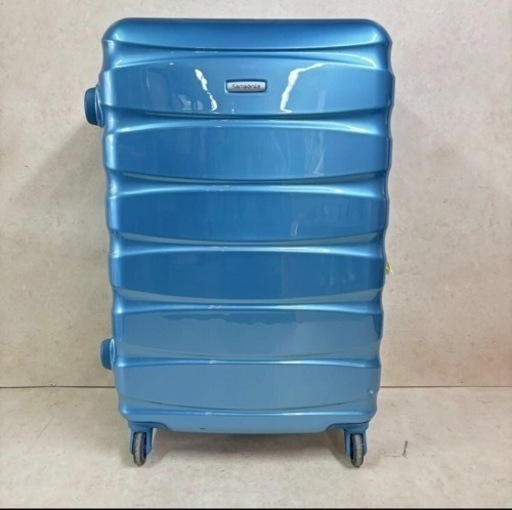 k0426602 Samsonite サムソナイト スーツケース 旅行用 旅行 海外旅行 キャリーバッグ トランク 鍵付き 傷あり ライトブルー 中古品