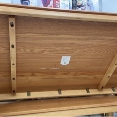 【超美品‼️】two-one style 天然木製 150cm幅4人掛けダイニングテーブルセット 片側ベンチ ライトブラウン♪