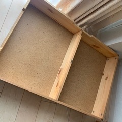 無印良品 木製ベッド下収納ボックス（麻素材のふた付き）2個セット