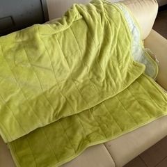 毛布敷き布団　緑