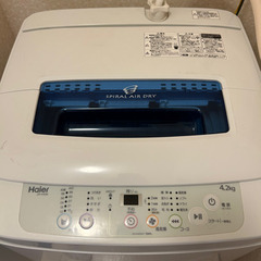【中古】洗濯機 Haier JW-K42M