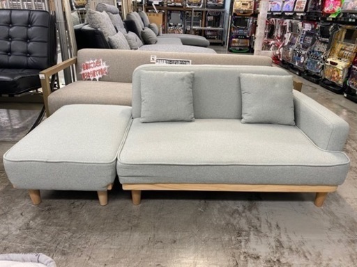 【愛品館 江戸川店 ソファ】ファブリックカウチ2Pソファ ID:156-019677-007