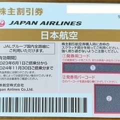 日本航空　株主優待券