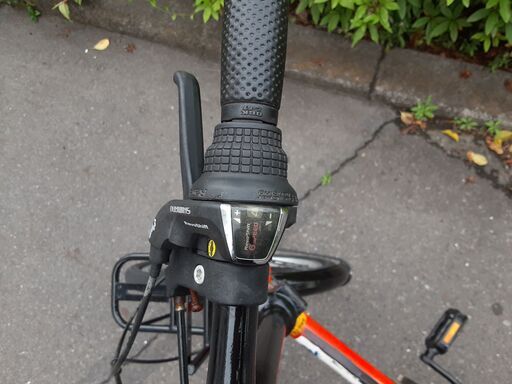 リサイクルショップどりーむ天保山店　No1153　自転車　オレンジ　ジープ　６段階ギア付き　折り畳み可能 リサイクルショップどりーむ天保山店 No1153 自転車 オレンジ ジープ