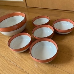 白山陶器　大皿1枚　小皿5枚セット