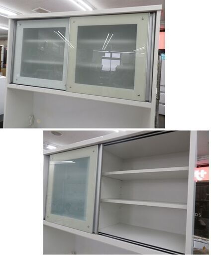 レンジボード 白エナメル 幅80㎝ キッチンボード 食器棚 ホワイト 鏡面 レンジボード 白エナメル 幅80㎝ キッチンボード 食器棚 ホワイト 鏡面