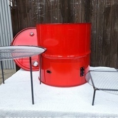 セールス価格‼️　BBQ コンロ　黄色　用途色々　焼却炉　ピザ釜　ドラム缶　リメイク