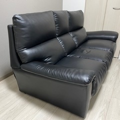 ブラック　ソファ　2人用　3人用