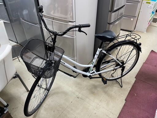 美品自転車♪　No.1218　ホワイト　asahi　アフィッシュ　シティサイクル　26インチ　【リサイクルショップどりーむ荒田店】