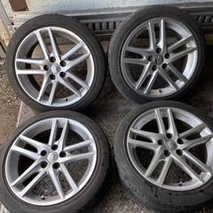 トヨタ　クラウン 200系 アスリート 後期 純正 18インチ 8J＋45 PCD114.3 5穴 バリ山　BRIDGESTONE ECOPIA NH100 225/45R18 2020年製　