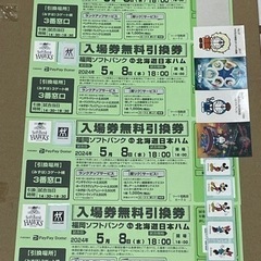 みずほＰａｙＰａｙ福岡ドーム入場券＋イーゾ割引券４枚【２回目】