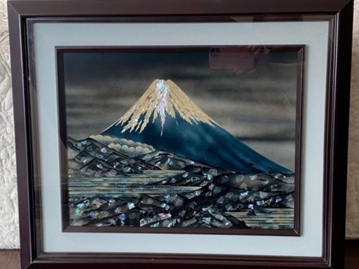 富士山の螺鈿が美しい\n骨董品、絵画
