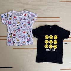 西松屋　アニマル　スマイル　半袖Tシャツ　100cm  2枚セット