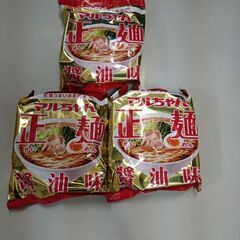 マルちゃん正麺　醬油味　３袋