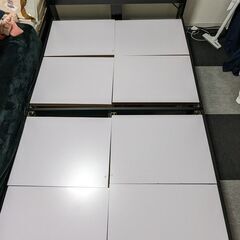 家具 ベッド セミダブル 黒色 ヘッドボード 収納有