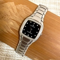 [限定特価品:ヴィンテージ/稼働]エドックス EDOX レ・べモン ダイヤベゼル/ブラック/28111/腕時計