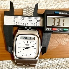 [希少:1984年製:デッドストック級/稼働]SEIKO セイコー ハイブリッド HYBRID/アナデジ/白文字盤/腕時計