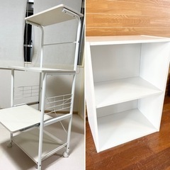 【セット】レンジ台＋2段カラーBOX ニトリ　家具