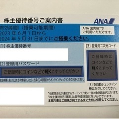 ANA 株主優待券　有効期限2024年5月31日