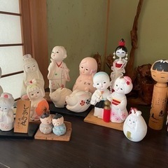 日本人形  陶器 こけし