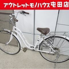 27インチ自転車 6段変速 ホワイト 白色 サビあり格安 札幌市...