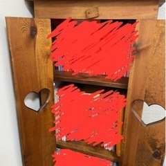 カントリー　棚　ハート　本棚　アメリカン　家具　手作り