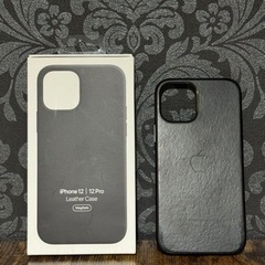 iPhone12 レザーケース　ブラック　MagSafe対応 