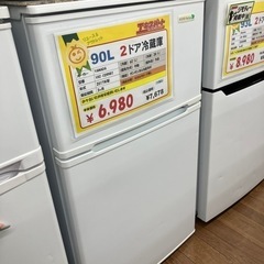 90l 2ドア冷蔵庫　ヤマダ　2017年製（B4-61）