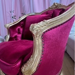 最終値下げ8/11まで アンティーク イタリー ソファ 椅子 Sophia