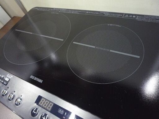 IRIS OHYAMA 2口IHコンロ IHK-W13S-B 2020年製 アイリスオーヤマ IH