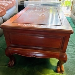 決まりました　本日購入500円引き　木製　ローテーブル　猫脚