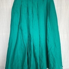 リネンスカート（未着用）ミモレ丈・服/ファッション スカート