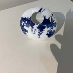 花瓶　一輪挿し　青