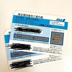 【訳あり】ANA  優待券　　2枚　2024.5.31搭乗分まで