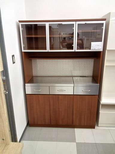 ★ジモティ割あり★  レンジボード  ブラウン  H181×D43×W121クリーニング済み TC277