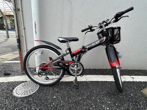 ★【マイパラス】折りたたみ自転車 22インチ 6段変速 [赤] 自社配送時代引き可※現金、クレジット、スマホ決済対応※